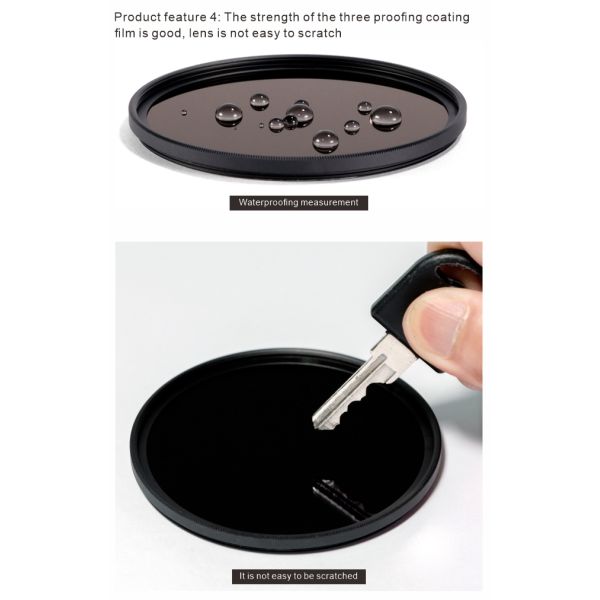 1 2 3 Stop Neutral Density Nd2 Nd4 Nd8 Filters 77mm