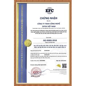 CÔNG TY TNHH CÔNG NGHỆ ZIITEK VIỆT NAM Certifications