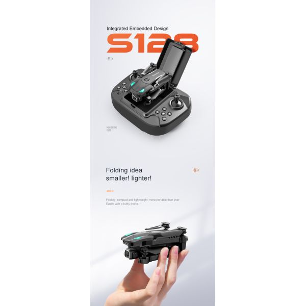Maximum Flight Time S128 Mini Drone Portable 4k Dual Camera Obstacle Avoidance Take Off Landing Wifi Rc Drone