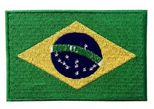 China ODM Blend Twill Brazil Country Flag Patches Embroidery Border wholesale