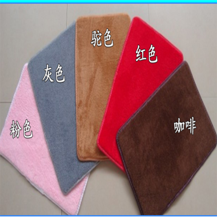 Solid color polyester chenille living room rug mat