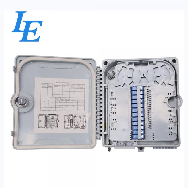 Quality Outdoor 12 Cores Fiber Optic Distribution Box PC ABS Plastic Material CE Approved for sale