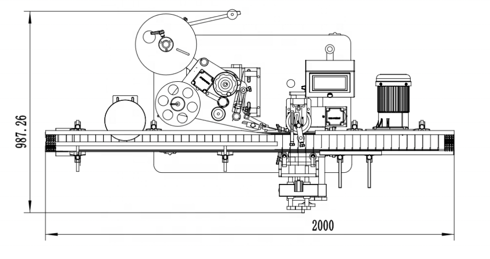 220V Round Bottle Labeling Machine Precision 1mm Automatic Sticker Machine