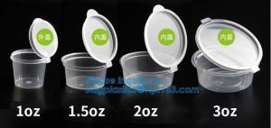 China Disposable mini plastic jelly cup PP sauce cup,PS Sauce Cup,Transparent PP Plastic Square Portion Sampling Sauce Cup wit wholesale