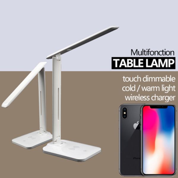 Modern Wireless LED Table Lamp Reading Lamps Dimmable Folding USB Charging Port