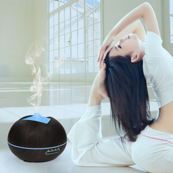 400ML Wood Grain Aromatherapy Diffuser Ultrasonic Air Humidier Mist Maker