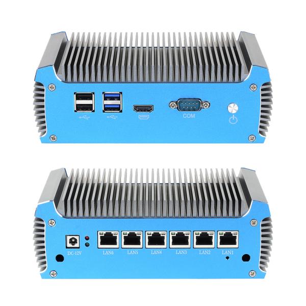 6 RJ45 Ethernet Soft Router PC With DDR4 Up To 8G And Intel Celeron 3865U