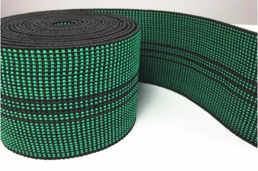 hot sell sofa accessories green color elastic webbing belt width 3 inch