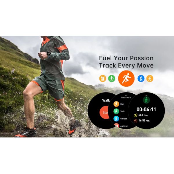 DM82 Sim Card Smart Watch 1.75 Inch AMOLED HD Camera Global Version Android System