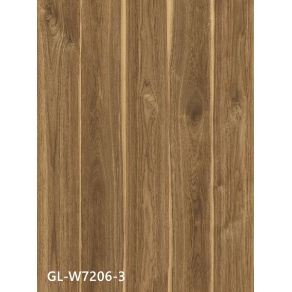 Rustic Walnut Grain Click Stone Composite Vinyl Flooring Fire Retardant GL-W7206-3