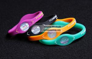 China Fashion silicone energy balance strength power bracelet, Rainbow color power bracelet wholesale