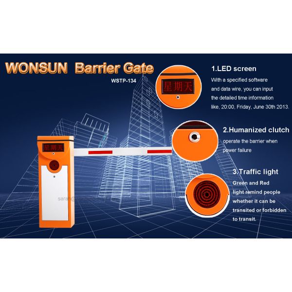 180 Degree Folding Arm Parking Barrier Gate Auto Reverse Security Boom Gate