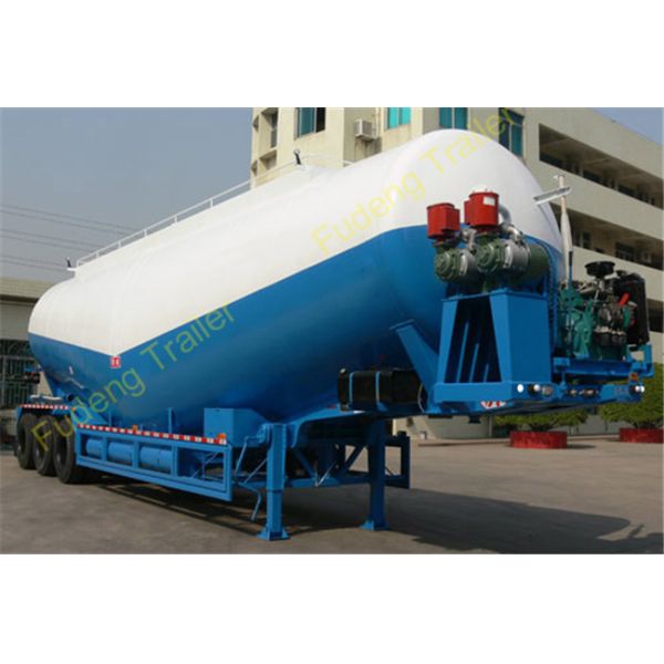 V Shape Bulk Cement Tanker Trailer With Diesel Engine FUWA / BPW Axle