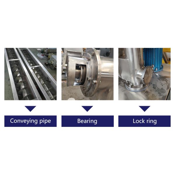 Stainless Steel Powder Lifting Machine Single Bucket Particle Spiral Conveyor