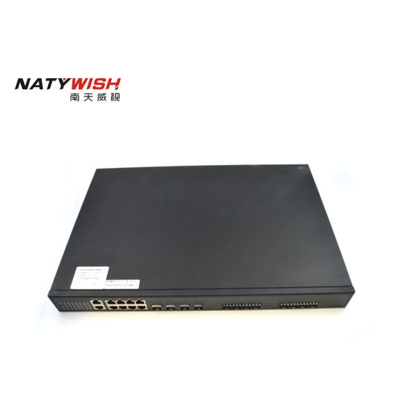 Black Color 10G GPON OLT , GPON OLT Device With 20km Transmission Distance