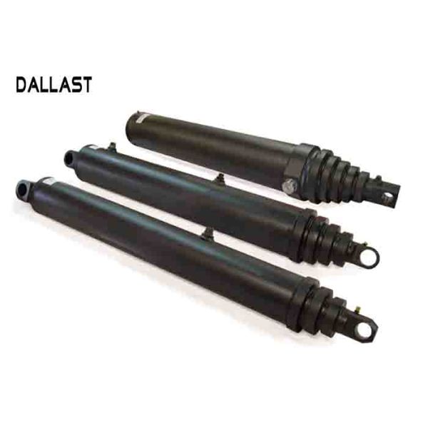 Trunnion Eye Pin Multi Stage Single Acting Telescopic Hydraulic Cylinder