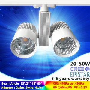 Buy cheap AC230V 4000K 15W-50W black/white/sliver LED track light in hot sale with 5years from wholesalers