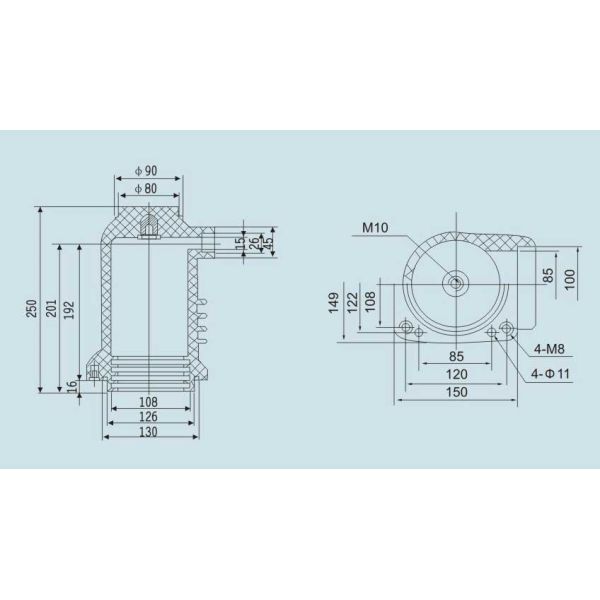 Electrical Epoxy Resin Insulator Contact Box For Switchgear 630A-1250A 10kV