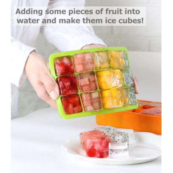 Large bpa free giant square whiskey chocolate rubber silicone ice cream maker ice cube tray shapes