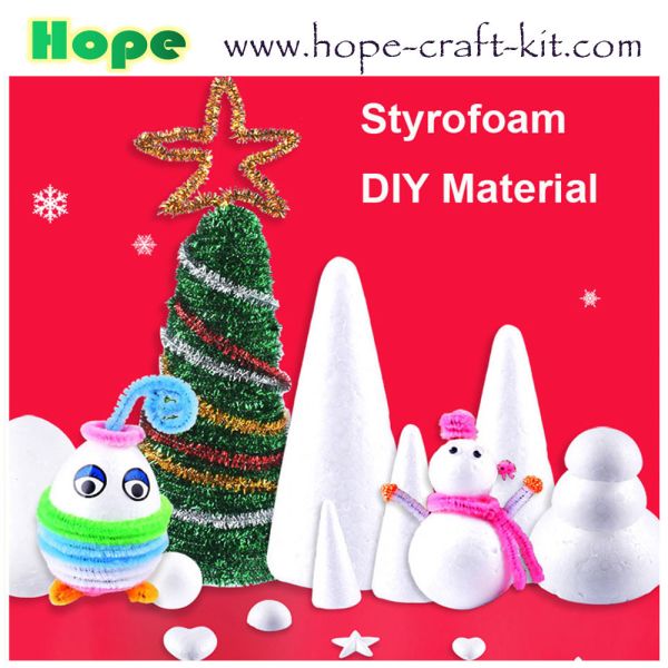 EPS Styrofoam Foam Half Ball Cone Star Heart for Kids Hobbies DIY Material OEM ODM Various Shapes Size STEM INNOVATION