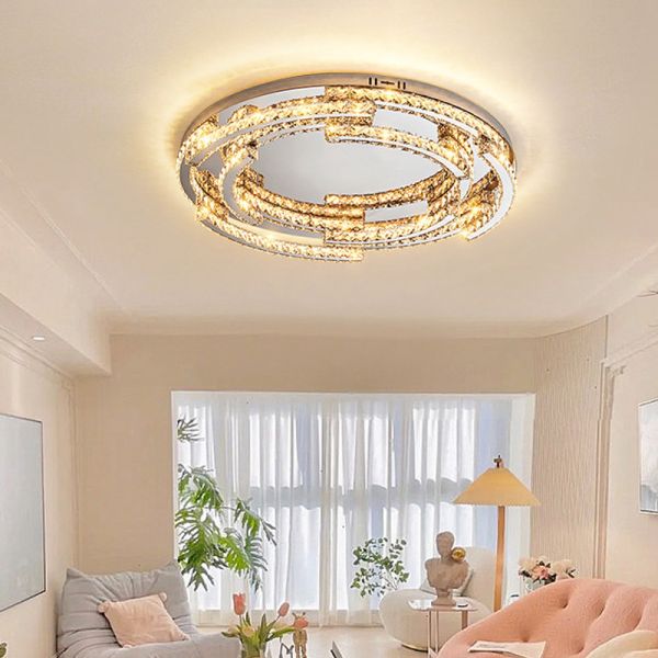 Luxury Crystal Ceiling Lamp Suitable for Living Room Bar Bedroom Ceiling Lamp(WH-CA-102)