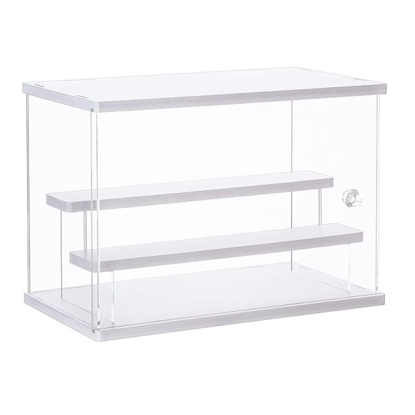 3-Layer Transparent Acrylic Box Display Case Holder Cube With Door Collection Mini Action Character