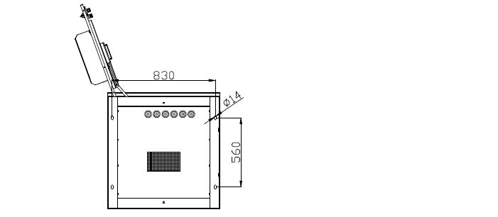 Aluminum Steel Thermostatic Outdoor Power Cabinet Cutomized 900×900×2100 mm