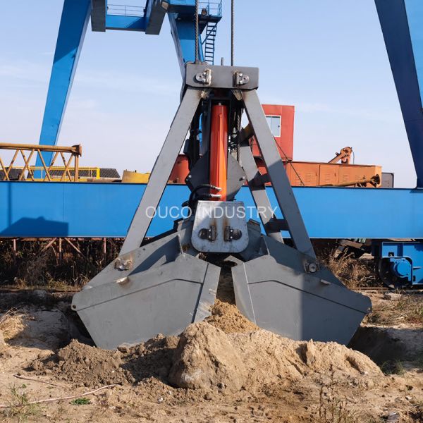 12 Cbm Q355 Crane Grab Bucket Radio Remote Hydraulic Clamshell