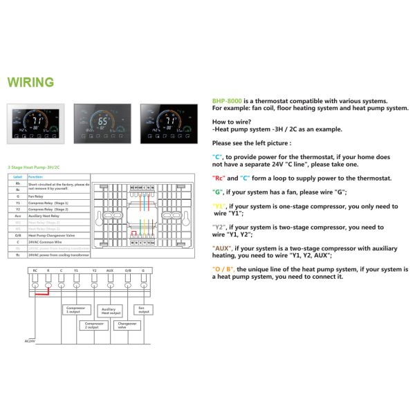 NTC Tuya Wireless WiFi Heat Pump Thermostat Weekly Programming Digital for Boiler Controller