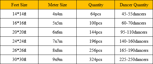 Program 30pcs LED Dance Floor 3D Mirror Dancefloor for DJ Lighted Wedding Party Stage