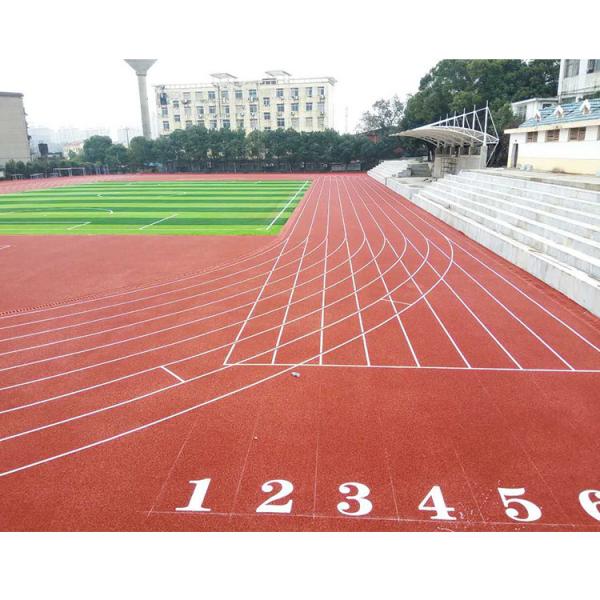 Quality 400 Meters Synthetic Outdoor Flooring , Spray Coat Anti Static Flooring for sale