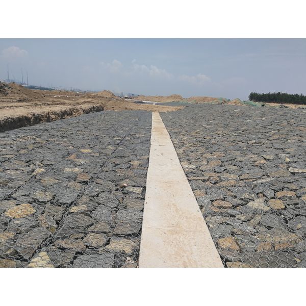 Galvanized Metal Gabion Cage 2x1x1m with 80x100mm Hexagonal Mesh