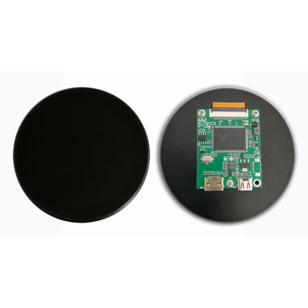 3.4 inch DSI Round Touch Display, 800 × 800, IPS, 10-Point Touch with HDMI Board Enclosure