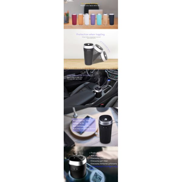 Car Aromatherapy USB 70ML Essential Oil Scent Diffuser