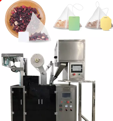 Nylon Silk Pyramid Triangle Sachet Tea Bag Machine Inner And Outer