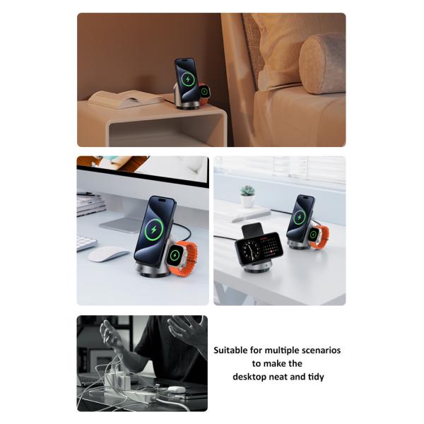 Desktop Wireless Charging Stand Ambient Light Wireless Charging Dock