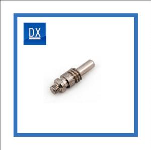 China Ra0.4 CNC Machining Titanium Parts , Gr5 Titanium Shaft Round Head With Thread wholesale