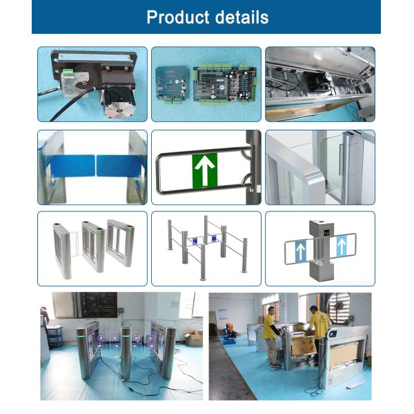 Swing Security Turnstile Gate Access Control System Automatic Pedestrian Entrance UT570-G