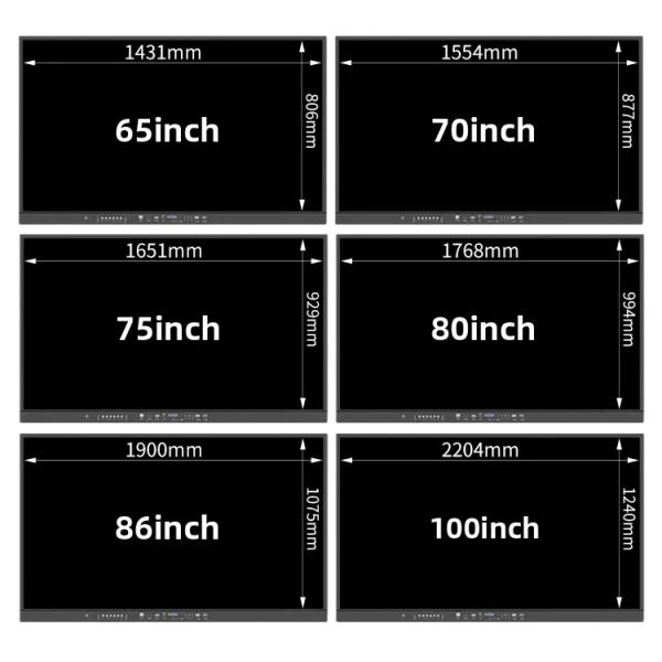 All-in-One 55inch Interactive Board for Teaching Conference Touch Screen Display Kindergarten Classroom Electronic Whiteboard