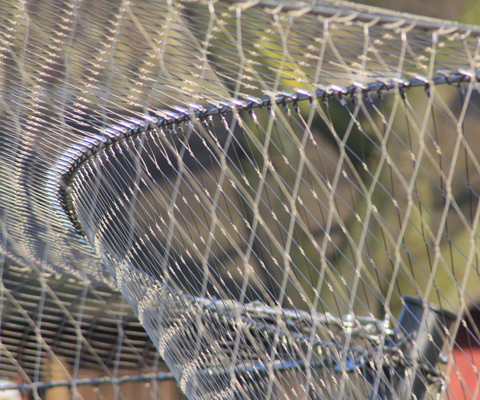 Hand Woven X Tend Cable Mesh , Zoo / Animal Enclosure Wire Rope Ferrule Mesh