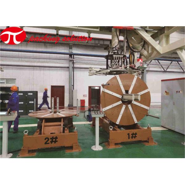 Copper Coil Packaging Line Equipment 200KG With Circumferential Labeling And Palletizing System