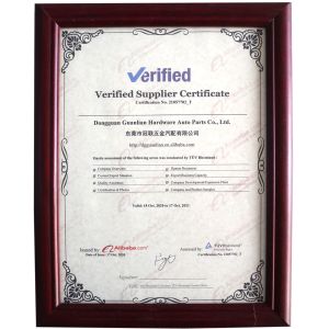 Dongguan Guanlian Hardware Auto Parts Co., Ltd. Certifications
