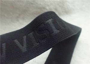 China High Frequency Jacquard Elastic Band Embossed Customized Logo For Garment on sale
