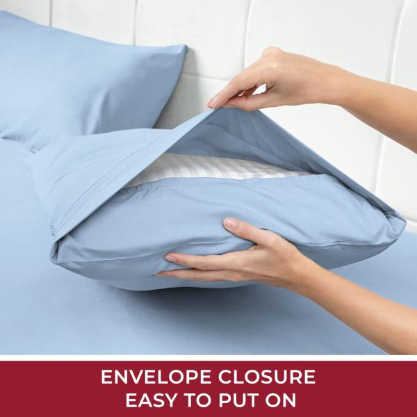 Solid Pattern Luxury 1800 Bedding Sheets Pillowcases Extra Soft Cooling Bed Sheets