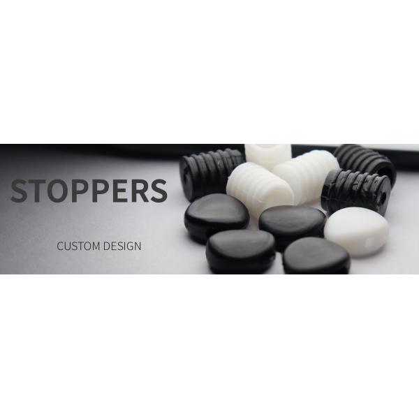 Black Plastic Cord Stopper For Masks Adjusted Size European Standard Eco-Friendly