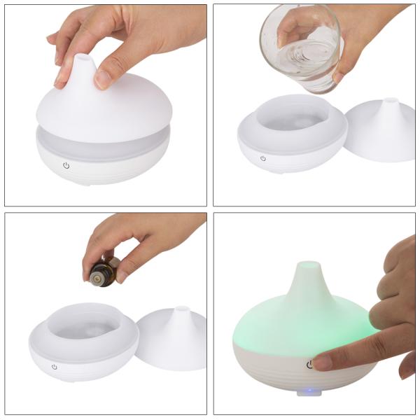 Personal Ultrasonic Cool Mist Aroma Diffuser With LED Night Light