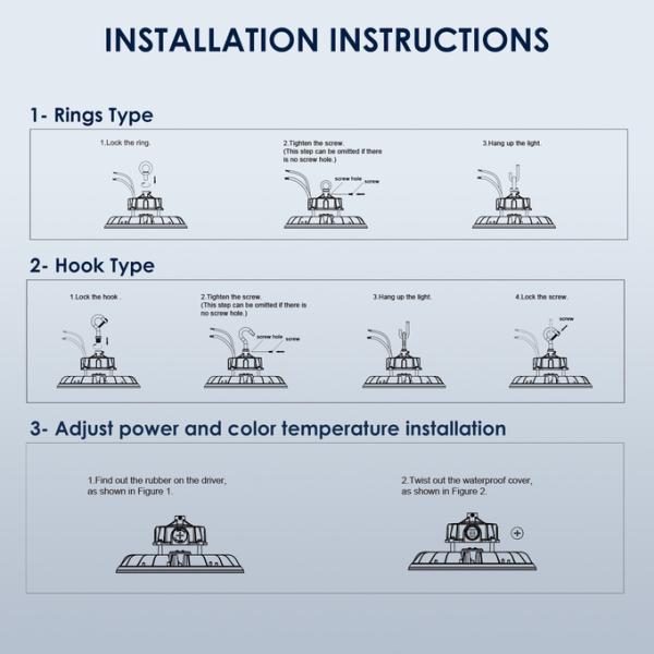 High CRI Waterproof LED High Bay Light Ip65 For Gym / Workshop