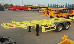China 40 Ton 12R22.5 Skeleton Container Semi Trailer T700 Container Van Trailer on sale
