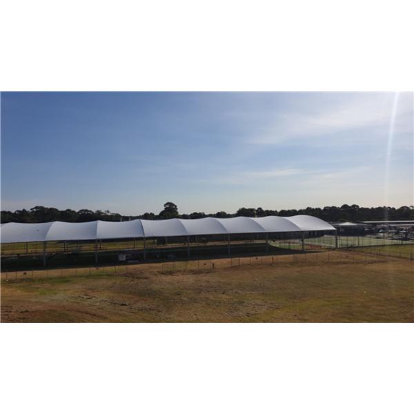 Permanent Building Big Membrane Steel Shade Structure For 130x200 Feet Basketball Court