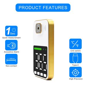 China Wall Mounted Non Contact Infrared Thermometer LED Display With Fever Alarm wholesale